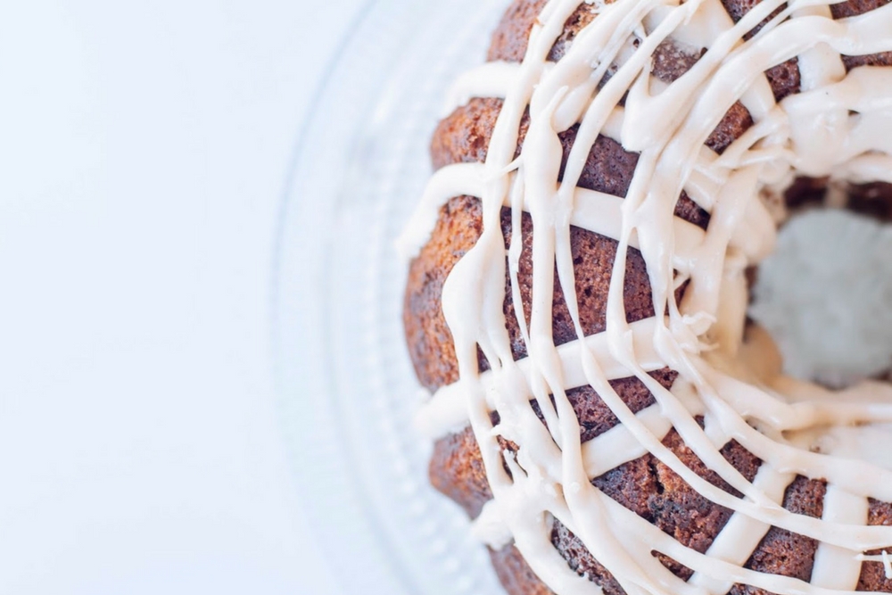 Peach Bundt Cake with Cinnamon Icing is a dense and moist cake It's as easy as one, two, three...mix, bake, and ice! Oh, and step four...eat!
