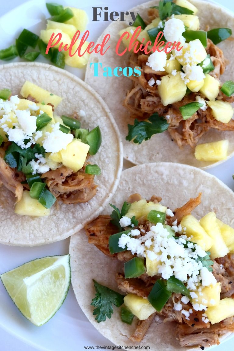 Fiery Pulled Chicken Tacos are full of heat and flavor! They're easy